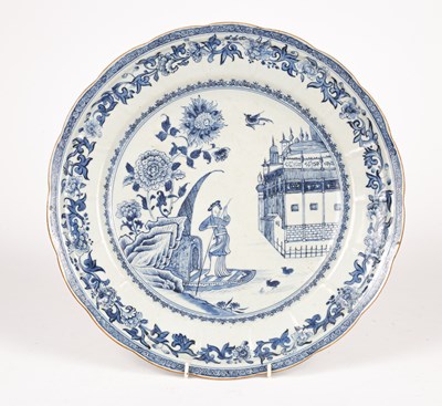 Lot 43 - A Chinese blue and white charger