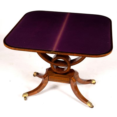 Lot 588 - A George IV rosewood card table inlaid boxwood...