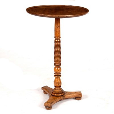 Lot 596 - A 19th Century circular table on a ring turned...