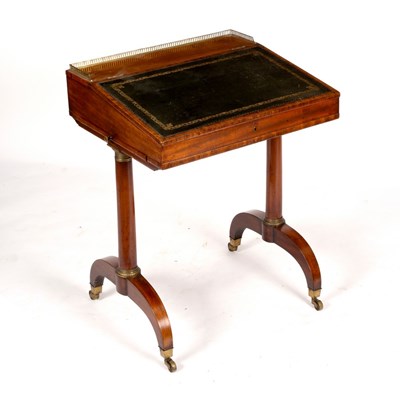 Lot 598 - A George IV mahogany skeleton Davenport with...