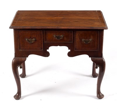 Lot 616 - A George II walnut lowboy fitted three drawers...