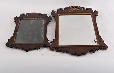 Lot 618 - An 18th Century mahogany wall mirror with...