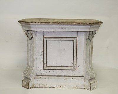 Lot 635 - A 19th Century painted pine pedestal with...