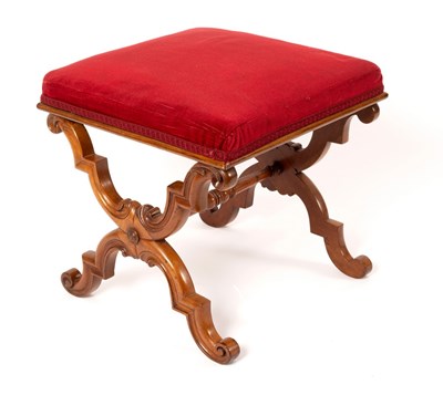 Lot 658 - A Regency style mahogany dressing stool, on...