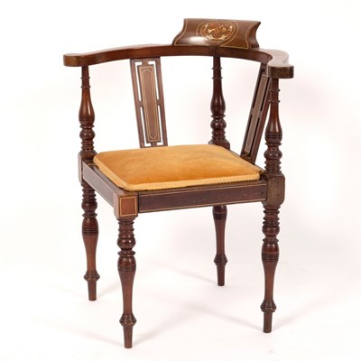 Lot 670 - A child's Edwardian mahogany corner chair,...