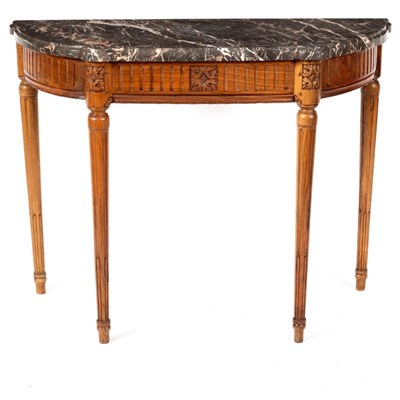 Lot 699 - A Louis XVI provincial walnut console table,...