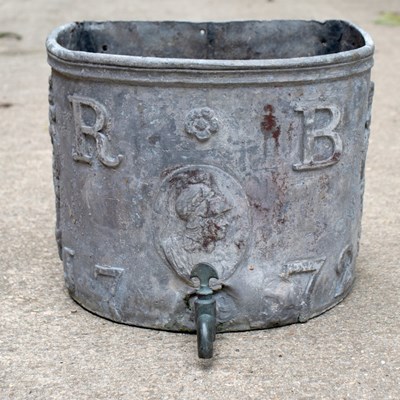 Lot 717 - An 18th Century half-round lead cistern,...