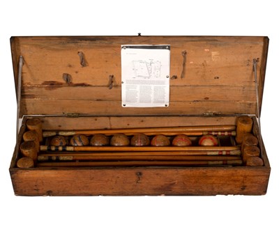 Lot 719 - A Jaques & Son croquet set, to include eight...