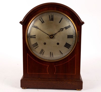 Lot 753 - An Edwardian eight-day bracket clock with arch-...