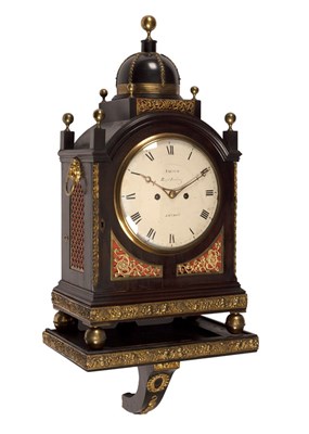 Lot 763 - An early 19th Century ebonised bracket clock,...