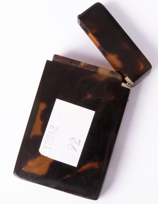 Lot 214 - A 19th Century tortoiseshell vesta case