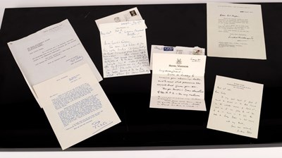 Lot 806 - A collection of six autographed letters to...