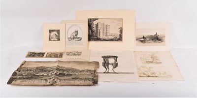 Lot 871 - An interesting folio of prints including...