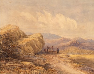 Lot 928 - Attributed to David Cox/Riders in a Rocky...