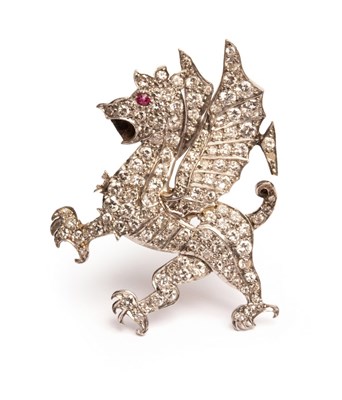 Lot 20 - An early 20th Century diamond brooch in the...