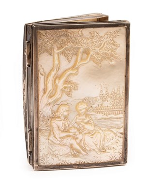 Lot 76 - A 19th Century mother-of-pearl box, the cover...