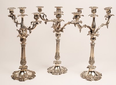 Lot 103 - A set of three early Victorian silver table...