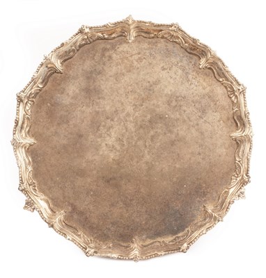 Lot 126 - A George II silver salver, John Cafe, London...