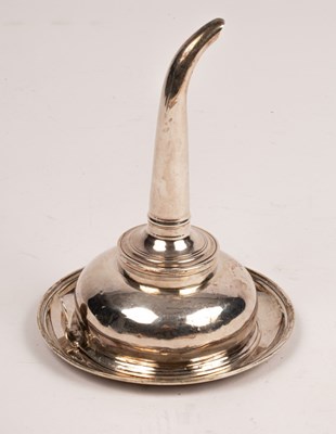 Lot 139 - A George III silver wine funnel, Robert...