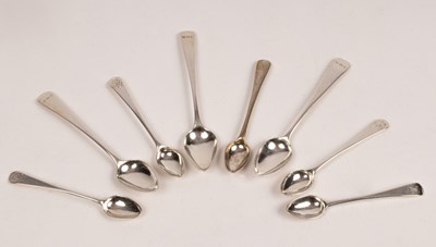 Lot 158 - A set of three George III toy silver spoons,...