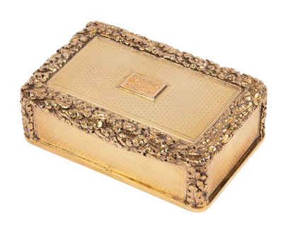 Lot 182 - A George IV silver gilt snuff box, Charles...