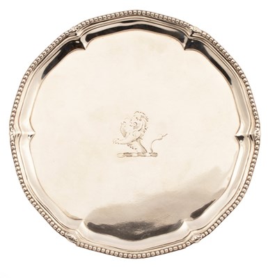 Lot 189 - A George III silver waiter, IC, London 1774,...