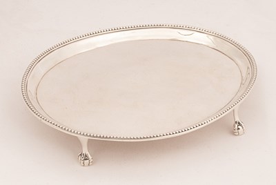 Lot 191 - A George III silver teapot stand, Hester...