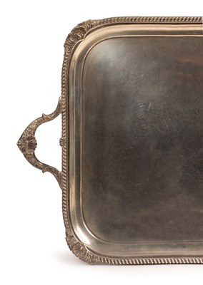 Lot 208 - A large Edwardian silver tray, Mappin & Webb,...