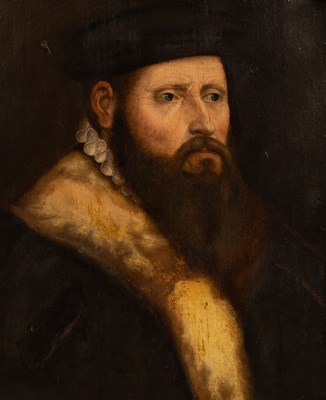 Lot 319 - Follower of Hans Eworth/Portrait of a Bearded...