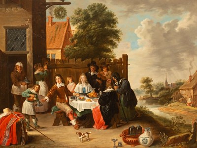 Lot 329 - After David Teniers the Younger/Feast of the...