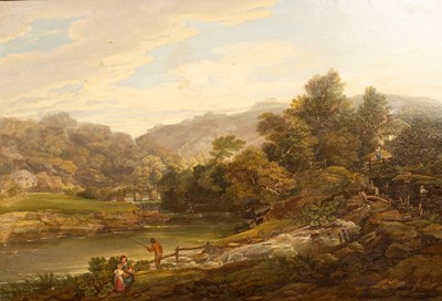 Lot 343 - James Leakey (1775-1865)/Devon Landscape/oil...