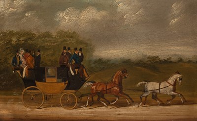 Lot 358 - Follower of James Pollard/Coaching Scene/oil...