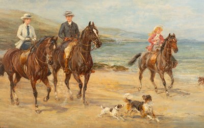 Lot 362 - Heywood Hardy (1842-1933)/Riding on the...