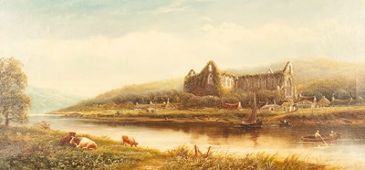 Lot 370 - Henry Harris (1852-1926)/View of Tintern Abbey...