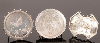 Lot 3 - Three Victorian Aesthetic movement silver...