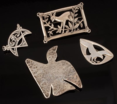 Lot 4 - Four silver brooches including a Norseland by...