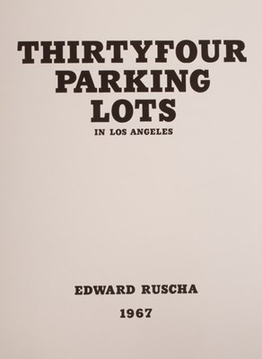 Lot 27 - Edward Ruscha (born 1937) Thirty-Four Parking...