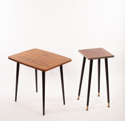 Lot 34 - Two 20th Century side tables, one with square...