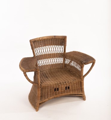 Lot 61 - A child's rattan armchair by Dryad, 69cm wide