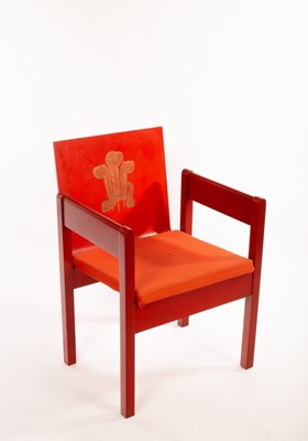 Lot 63 - A Prince of Wales Investiture chair from 1969,...