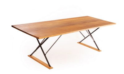 Lot 80 - Rose Uniacke, a draper's table, the oak panel...