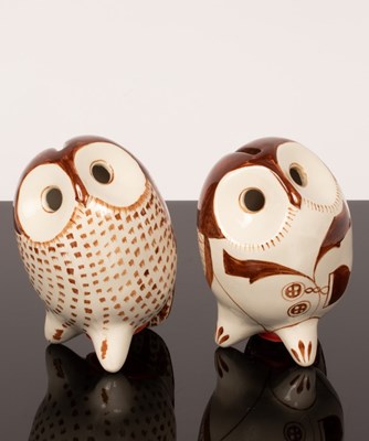Lot 106 - A pair of novelty pottery money boxes, Cornish...