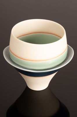 Lot 157 - Fukumoto Fuku (born 1973), a small porcelain...