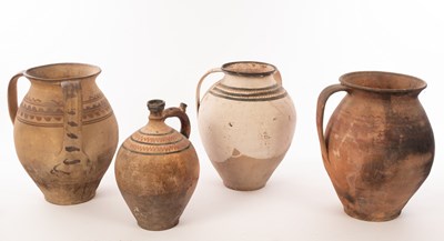 Lot 161 - Four decorative Mediterranean pottery vessels,...