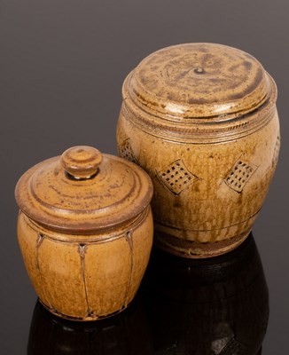 Lot 225 - Mike Dodd (born 1943), two lidded jars, the...