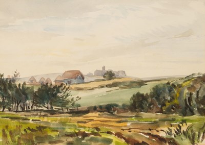 Lot 354 - Adrian Bury (1891-1991)/Landscape/signed and...