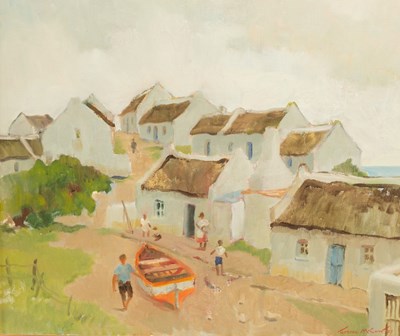 Lot 375 - Terence McCaw (1913-1978)/Fishing Village,...