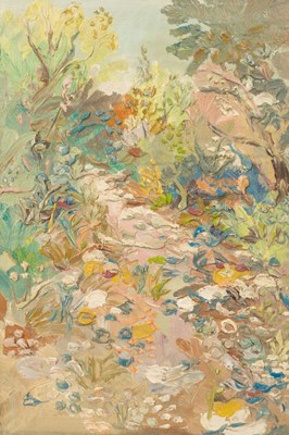 Lot 399 - Fred Yates (1922-2008)/The Garden Path/oil on...