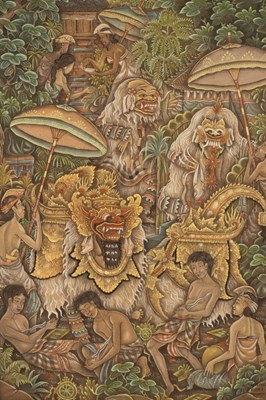 Lot 533 - Wayan Selamet, Balinese School watercolour,...