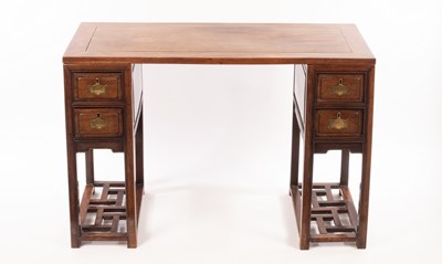 Lot 550 - A 19th Century Chinese padouk desk, circa...